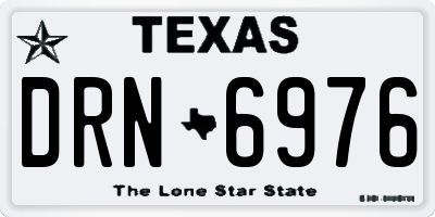 TX license plate DRN6976