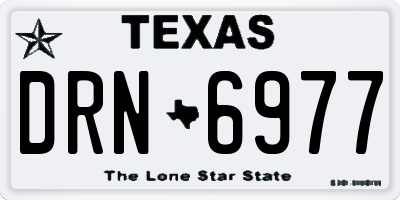 TX license plate DRN6977
