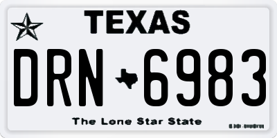 TX license plate DRN6983