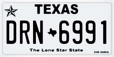 TX license plate DRN6991