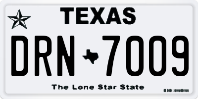 TX license plate DRN7009
