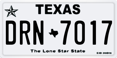 TX license plate DRN7017