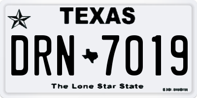 TX license plate DRN7019