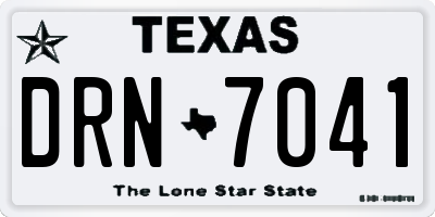 TX license plate DRN7041