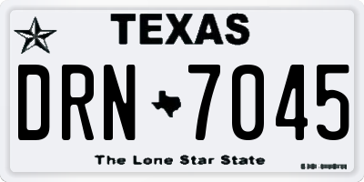 TX license plate DRN7045