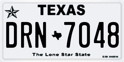 TX license plate DRN7048