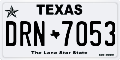 TX license plate DRN7053