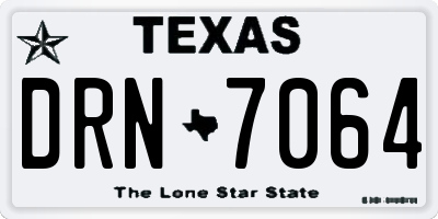 TX license plate DRN7064