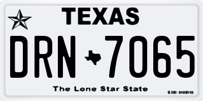 TX license plate DRN7065