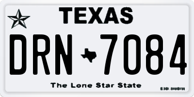 TX license plate DRN7084