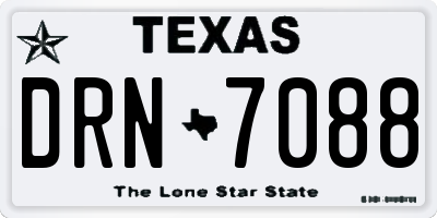 TX license plate DRN7088