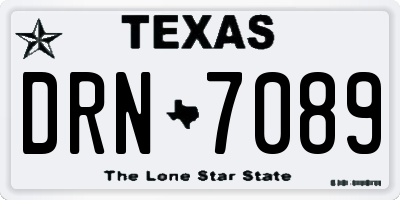 TX license plate DRN7089