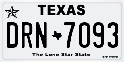 TX license plate DRN7093
