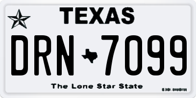TX license plate DRN7099