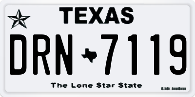 TX license plate DRN7119