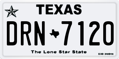 TX license plate DRN7120