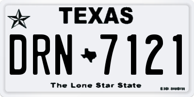 TX license plate DRN7121