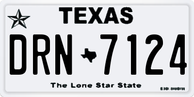 TX license plate DRN7124