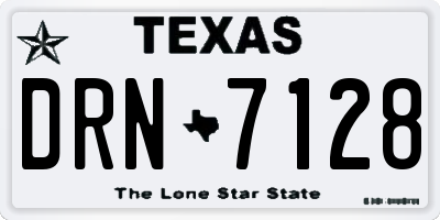 TX license plate DRN7128