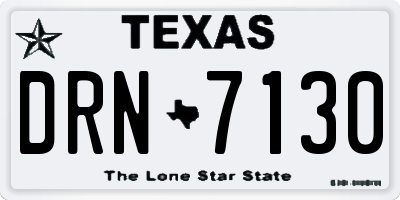 TX license plate DRN7130