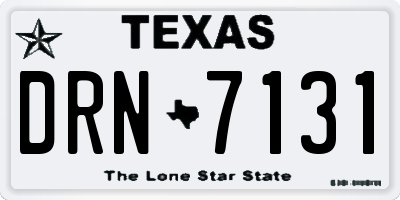 TX license plate DRN7131