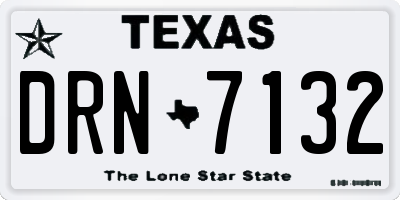 TX license plate DRN7132