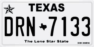 TX license plate DRN7133