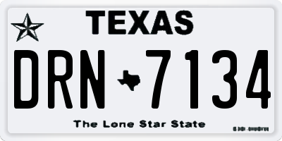 TX license plate DRN7134