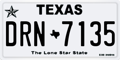 TX license plate DRN7135