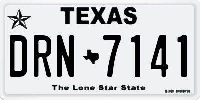 TX license plate DRN7141