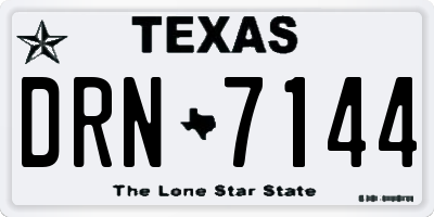 TX license plate DRN7144