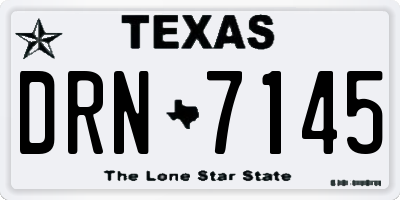 TX license plate DRN7145