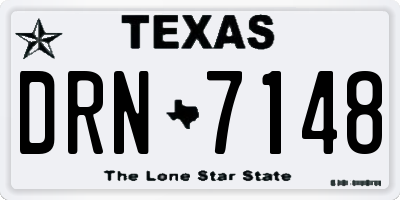 TX license plate DRN7148