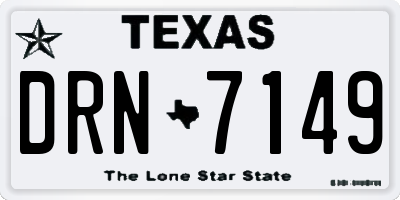 TX license plate DRN7149