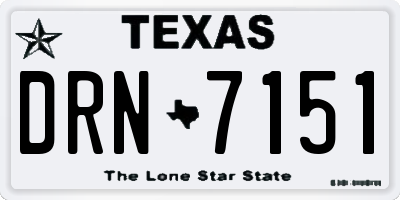 TX license plate DRN7151