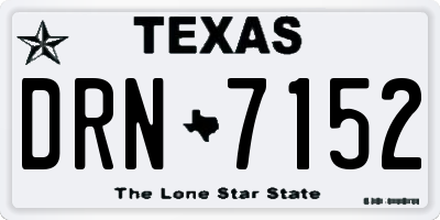 TX license plate DRN7152
