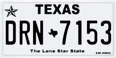 TX license plate DRN7153