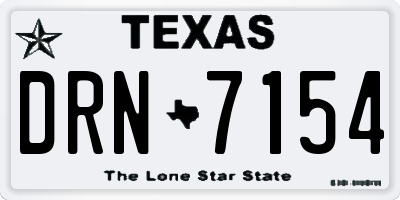 TX license plate DRN7154