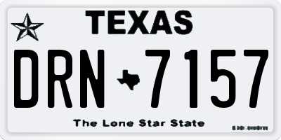 TX license plate DRN7157