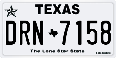 TX license plate DRN7158