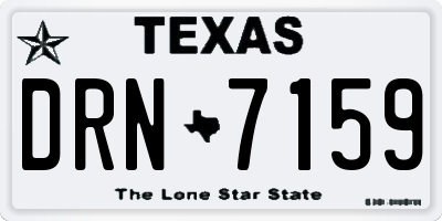 TX license plate DRN7159