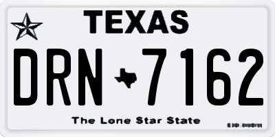 TX license plate DRN7162