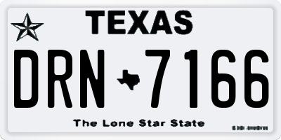 TX license plate DRN7166