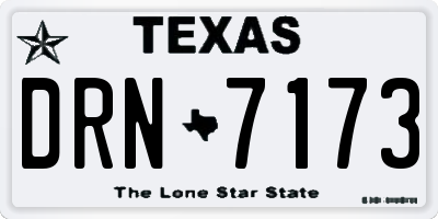 TX license plate DRN7173