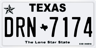 TX license plate DRN7174