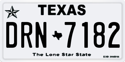 TX license plate DRN7182