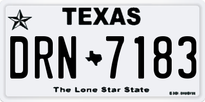 TX license plate DRN7183