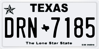 TX license plate DRN7185