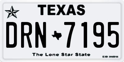 TX license plate DRN7195