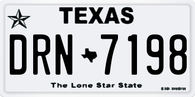 TX license plate DRN7198